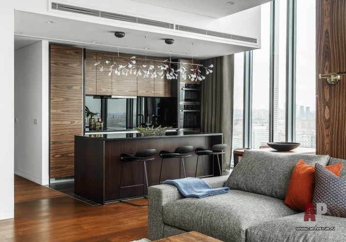 Фото интерьера кухни квартиры в стиле фьюжн