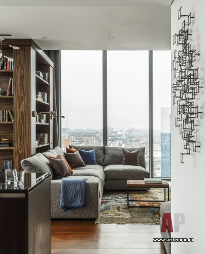 Фото интерьера гостиной квартиры в стиле фьюжн