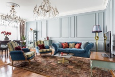 Фото интерьера гостиной квартиры в стиле фьюжн