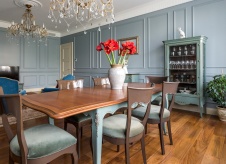 Фото интерьера столовой квартиры в стиле фьюжн