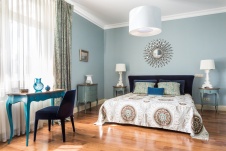 Фото интерьера спальни квартиры в стиле фьюжн