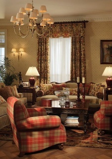 Фото интерьера гостиной квартиры в английском стиле
