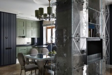 Фото интерьера столовой квартиры в стиле фьюжн