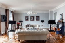 Фото интерьера гостиной квартиры в стиле фьюжн