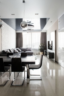 Фото интерьера гостиной квартиры в стиле минимализм