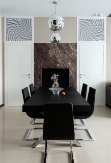 Фото интерьера столовой квартиры в стиле минимализм