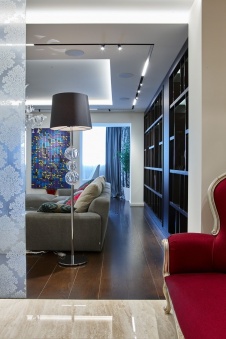 Фото интерьера гостиной квартиры в современном стиле