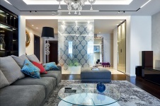 Фото интерьера гостиной квартиры в современном стиле
