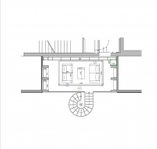 Планировка мезонина второго этажа 2-х этажного дома с лофтом.