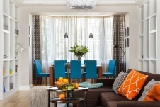 Фото интерьера столовой квартиры в стиле фьюжн