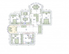 Планировка семейной квартиры с 3-мя спальнями и имитацией масанрды. Общая площадь: 160 кв. м.