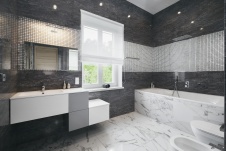 Фото интерьера санузла квартиры в стиле минимализм