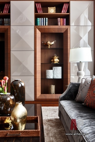 Фото интерьера гостиной таунхауса в современном стиле