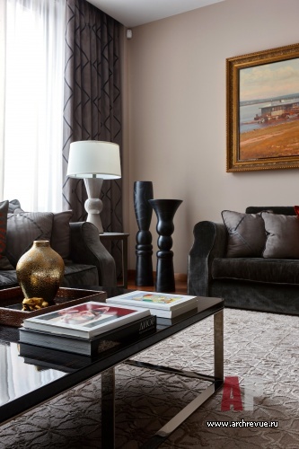 Фото интерьера гостиной таунхауса в современном стиле