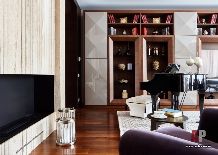 Фото интерьера зоны отдыха таунхауса в современном стиле