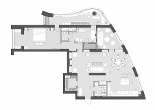 Планировка 3-х комнатной квартиры после реконструкции.