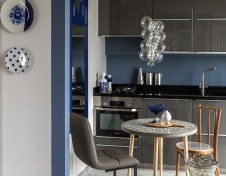 Фото интерьера столовой квартиры в стиле фьюжн