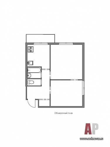 Планировка типовой малогабаритной квартиры 38 кв. м.