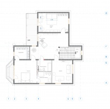 Планировка 2 этажа 2-х этажного загородного дома общей площадью 309 кв. м.