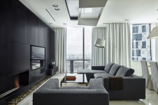 Фото интерьера гостиной квартиры в стиле минимализм