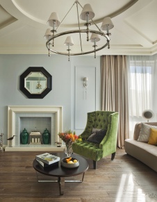 Фото интерьера гостиной квартиры в американском стиле