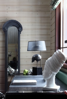 Фото интерьера детской деревянного дома в стиле фьюжн