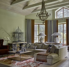 Фото интерьера гостиной дома в стиле фьюжн