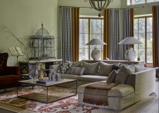 Фото интерьера гостиной дома в стиле фьюжн