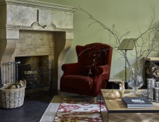 Фото интерьера каминной дома в стиле фьюжн