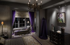 Фото интерьера спальни квартиры в стиле неоклассике