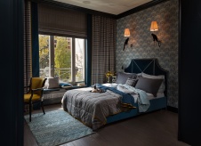 Фото интерьера спальни квартиры в стиле неоклассике