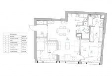 Планировка 3-х комнатной квартиры со смежными спальнями.