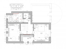 Планировка 2 этажа виллы в стиле фьюжн.