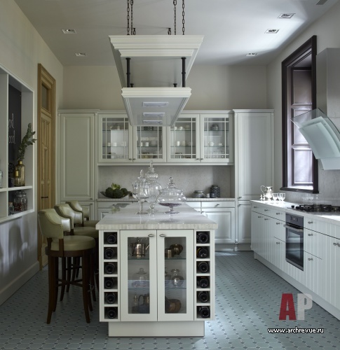 Фото интерьера кухни дома в американском стиле