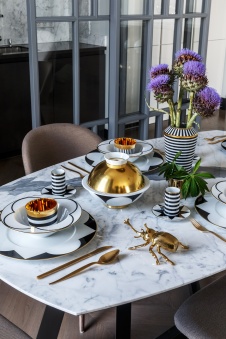 Фото интерьера столовой квартиры в стиле фьюжн