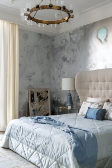 Фото интерьера спальни квартиры в стиле фьюжн