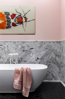 Фото интерьера ванной квартиры в стиле фьюжн