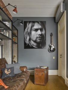 Фото интерьера детской двухэтажной квартиры в стиле фьюжн