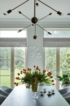 Фото интерьера столовой дома в стиле фьюжн