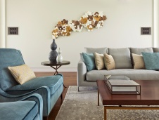 Фото интерьера гостиной квартиры в стиле фьюжн