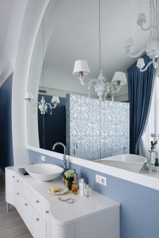 Фото интерьера санузла дома в стиле фьюжн