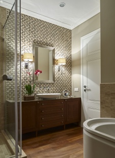 Фото интерьера санузла квартиры в американском стиле