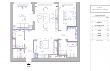 План 3-х комнатной квартиры в ЖК бизнес-класса на севере Москвы.