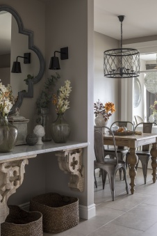 Фото интерьера входной зоны квартиры в стиле неоклассика