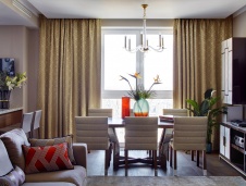 Фото интерьера столовой квартиры в стиле фьюжн