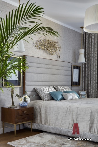 Фото интерьера спальни квартиры в стиле фьюжн