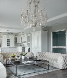 Фото интерьера гостиной квартиры в американском стиле