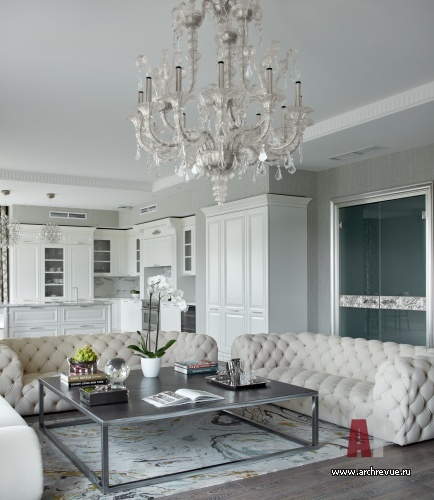 Фото интерьера гостиной квартиры в американском стиле