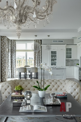 Фото интерьера гостиной квартиры в американском стиле