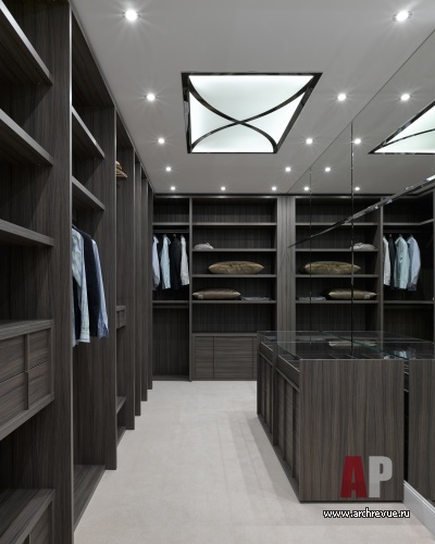 Фото интерьера гардеробной квартиры в американском стиле